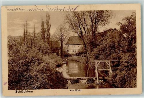 Schlüchtern 1918 am Wehr