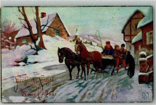 1926 Neujahr sign. M.R. AK