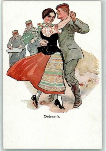 Serie VI Nr. 5 Volkstanz Polonaise - Soldatenleben