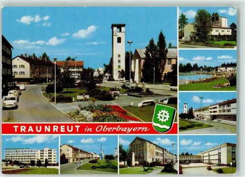 Traunreut Freibad Auto VW Käfer Wappen
