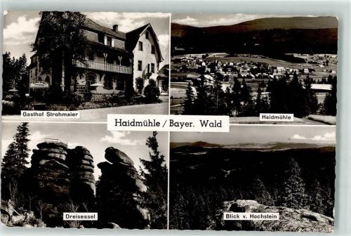 94145 W8391 Haidmühle , Niederbay - Gasthaus Strohmeier Gasthausschild Dreisessel Hochstein