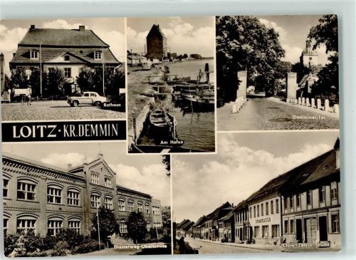 Loitz Rathaus Auto am Hafen Ruderboot DemminerTor Dieterweg Oberschule Clara Zeikin Straße