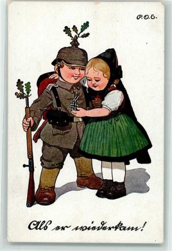 1917 Kinder in Uniform WK I Eisernes Kreuz