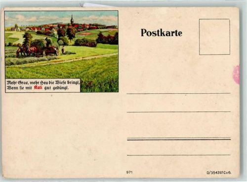 Kali - Landwirtschaft Heuernte Tiergespann AK