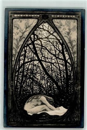 Nr. 31 Dämmerwellen Erotik Jugendstil AK