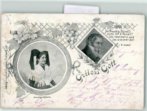 1898 Spruch und Tracht Markgräflerin AK