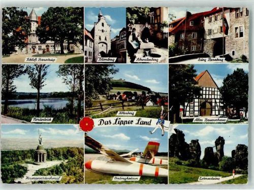 Blomberg Schloss Barntrup Schwalenberg Burg Sternberg Köterberg Hermannsdenkmal Oerlinghausen Segelflieger Externsteine