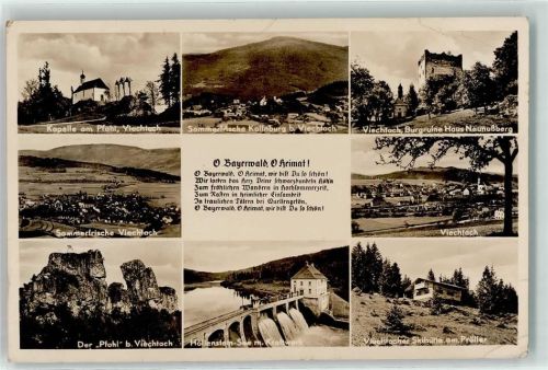 94262 W8371 Kollnburg - Kapelle am Pfahl Pfahl Höllenstein See Kraftwerk Staumauer Viechtacher Skihütte