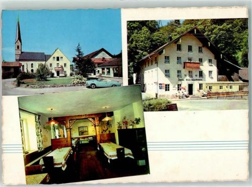 83346 W8221 Bergen , Chiemgau - Gasthaus Eisenhammer Gaststube Karmann Ghia Typ 14 Cabrio