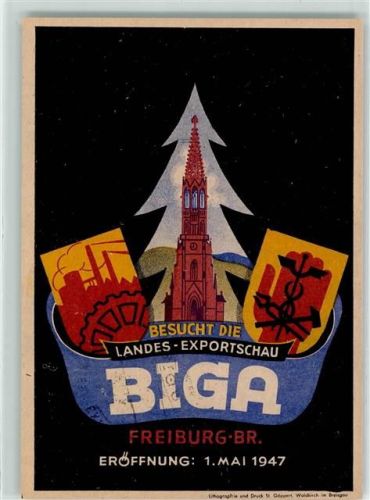 Freiburg 1947 BIGA Landes Expoprtschau + SST