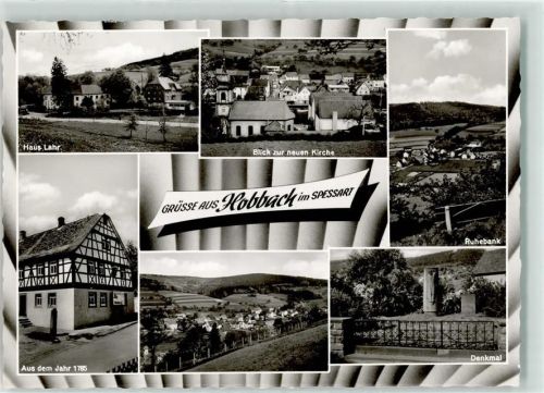 Hobbach Haus Lahr Blick zur neuen Kirche Denkmal