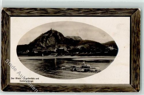 Drachenfels Raddampder Siebengebirge Holzrahmen