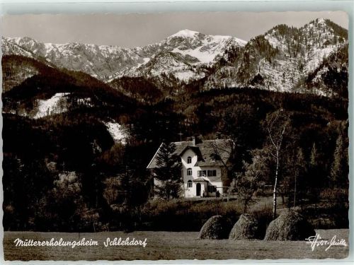 Schlehdorf Müttergenesungsheim mit Heimgartengipfel und Rötelstein