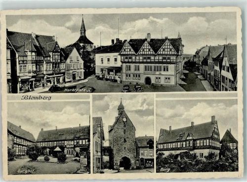 Blomberg Marktplatz Oldtimer Burghof Stadttor Burg