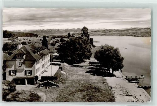 Markelfingen Naturfreundehaus Blick in Richtung Konstanz und Alpen Boot