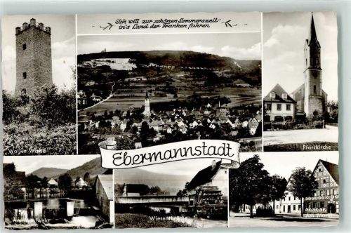 Ebermannstadt Waller Warte Wiesentbrücke Pfarrkirche Marktplatz