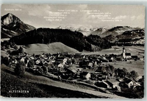 Altstädten Alpen Rubihorn Hohes Licht Linkerskopf Kanzelwand Trettlach