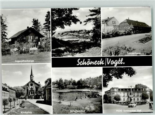 Schöneck Jugendherberge Schwimmbad Tannenhaus HO-Gasthaus Schönecker Hof