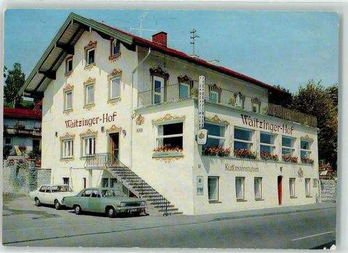 Gmund Gasthaus Pension Waitzinger Hof Auto Blumen Treppe