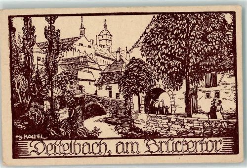 Dettelbach Am Brückentor sign. Kachel