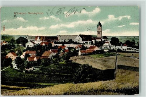 Scheyern 1905 Kloster Turm Kirche