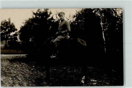 Hammelburg 1916 Prägedruck Soldat auf Pferd Oscar Hepperlin