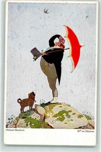 Mops 40 Grad im Schatten sign. No. 5201