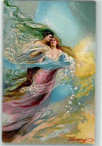 Erotik Poesie Liebe Mythologie Fantasie English Cromosculto Nr. 1007 - Alones in the infinite - Seuls dans infini signiert