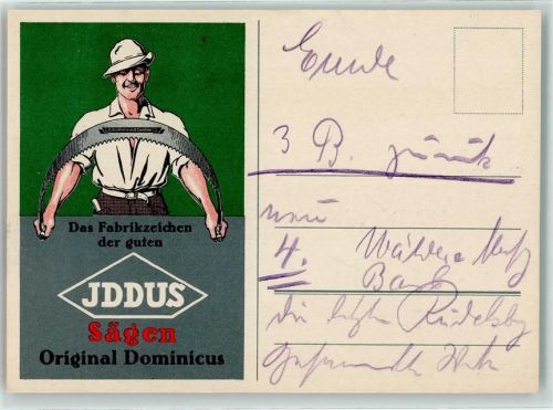 Rotenburg JDDUS Sägen Baumsäge Original Domenicus Georg Rieß Eisenwarenhandlung