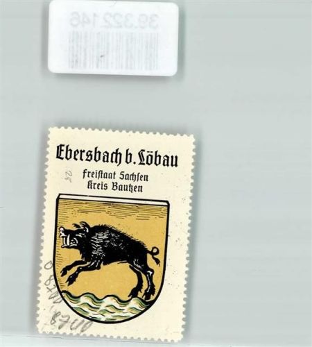 Ebersbach Vignette Wappen Freistaat Sachsen Kreis Bautzen