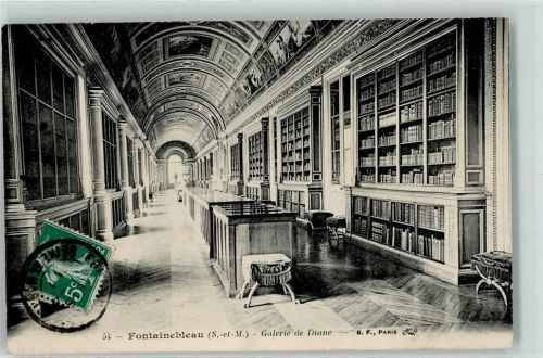Fontainebleau 1911 B.F. Paris Nr. 54 Galerie de Diane , Interieur