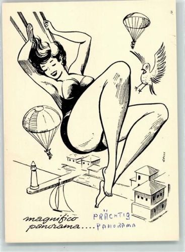 Magnifico panorama Karikatur Erotik Militär Italien