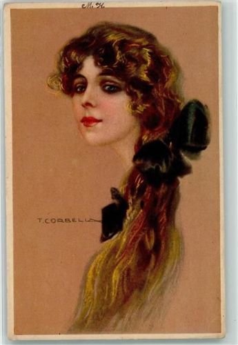 1929 Frauenkopf , lange Haare , Serie 281-1