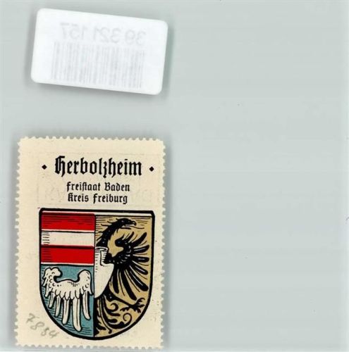 Herbolzheim Wappen Kaffee Hag ca. 1920-1940 Halber Adler Flügel