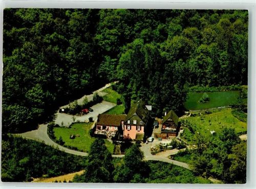 Nümbrecht Cafe-Gasthaus Historische Holsteinsmühle Fliegeraufnahme