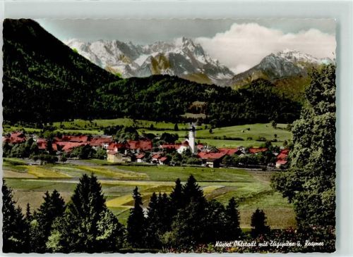 82441 W8115 Ohlstadt Foto AK Zugspitze Kramer
