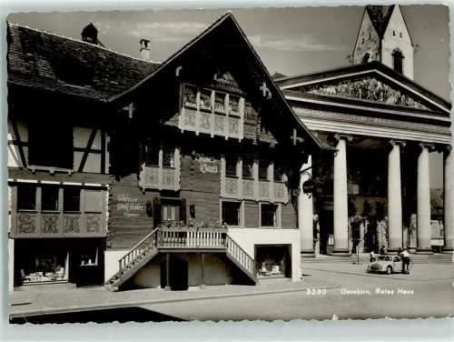 Dornbirn Rotes Haus Auto Kirche Treppe