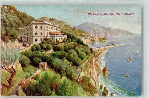 84011 Amalfi Künstlerkarte Hotel S. Caterina sign. EB