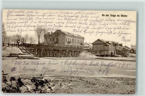 1916 An der Turga Fluss Häuser Feldpost 92. Infanterie Div.