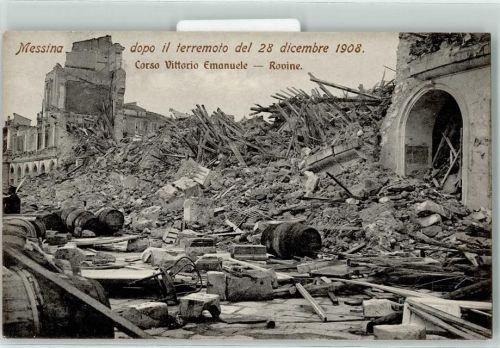 Messina 1908 Erdbeben vom 28.12.1908 Corso Vittorio Emanuele Rovine