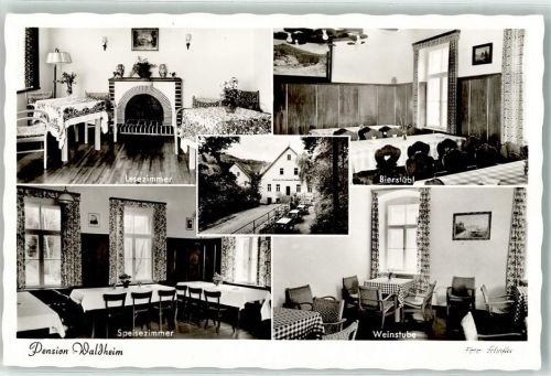 Rötz Pension Waldheim Lesezimmer Bierstübl Weinstube Speisezimmer