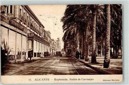 Alicante Esplanada Anden de Carruajes Oltimer Straßenbahn