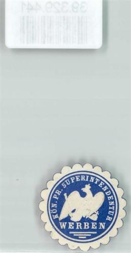 03096 O7501 Werben , NL Siegelmarke Kön. Pr. Superintendentur Werben