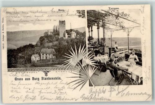 Blankenstein 1904 Burg Blankenstein Burgterrasse
