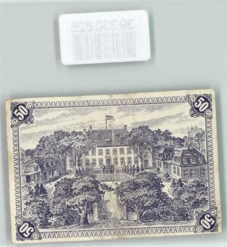 Wiedenbrück Notgeld 50 Üfennig Gebäude Fahne