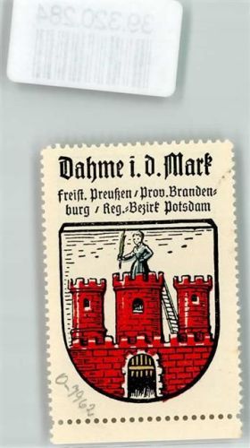 Dahme Wappen Kaffee Hag Nr. 15 ca. 1920-1940 Burg