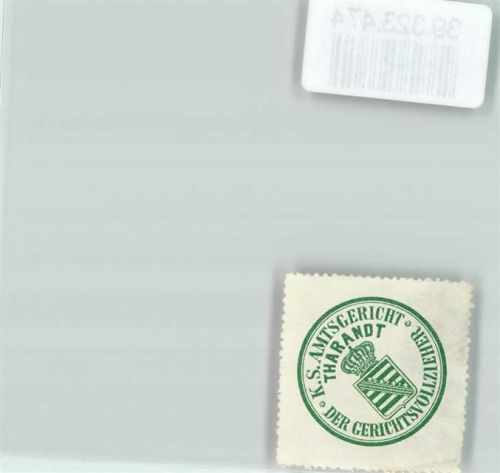 Tharandt Amtsgericht Sachsen Gerichtsvollzieher Krone Wappen Grün Weiß