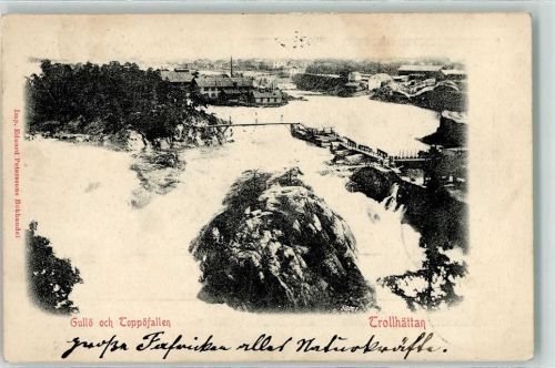 Trollhättan 1903 Gullö och Toppöfallen