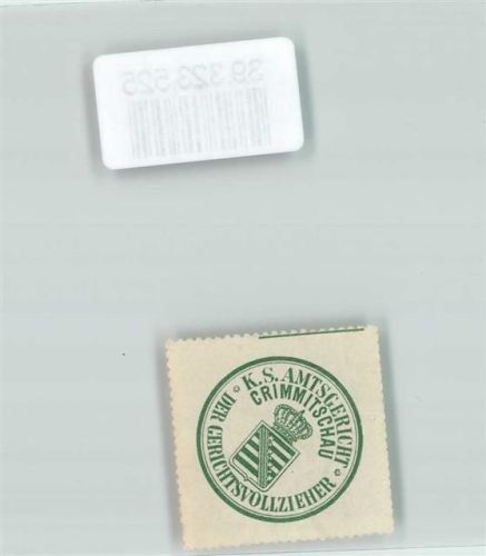 Crimmitschau Amtsgericht Sachsen Gerichtsvollzieher Krone Wappen Grün Weiß