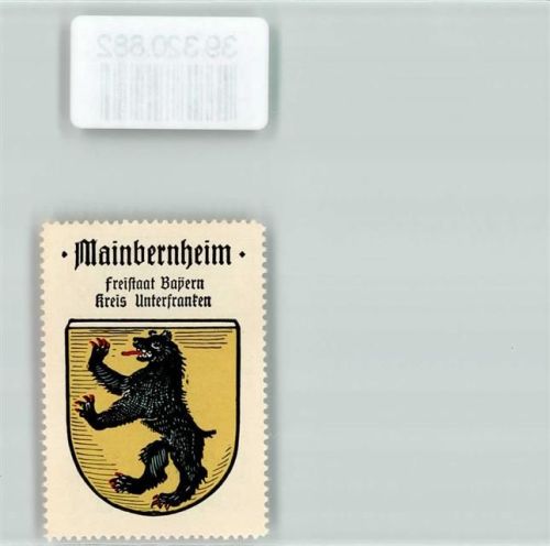 Mainbernheim Wappen Kaffee Hag Nr. 37 ca. 1920-1940 Bär